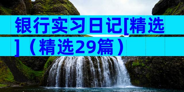 银行实习日记[精选]（精选29篇）